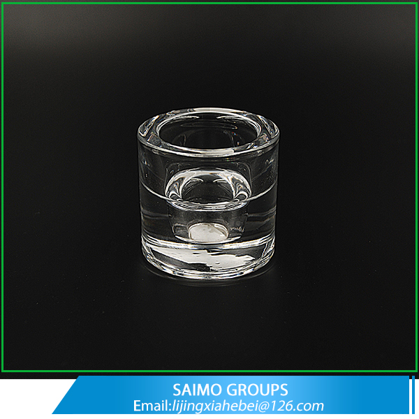 SM-1073-0 Clear Dual-Purpose Glass Candle holder
