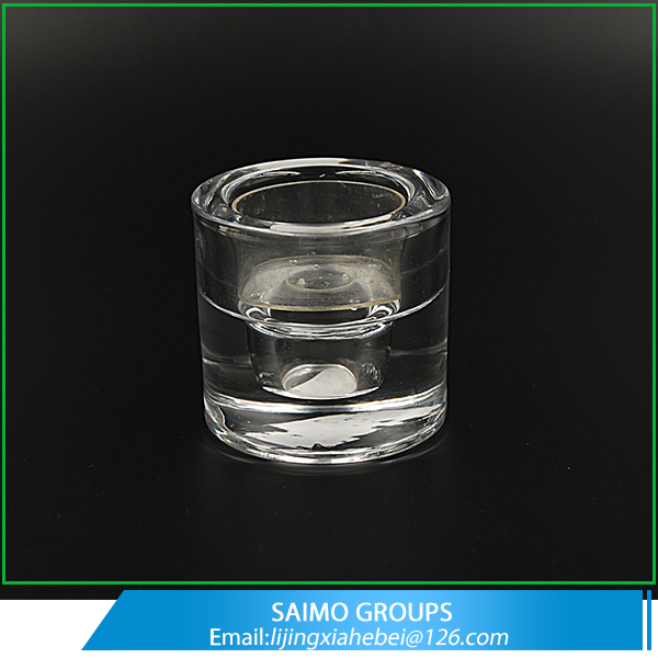 SM-1073-0 Clear Dual-Purpose Glass Candle holder