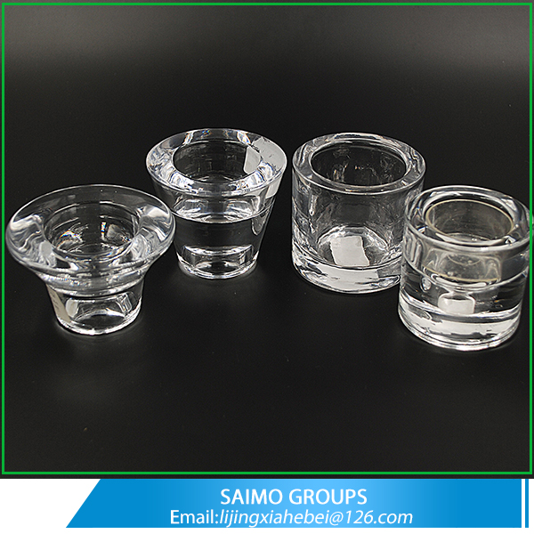 SM-1073-0 Clear Dual-Purpose Glass Candle holder
