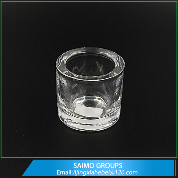 SM-4306-0 Hand made round glass candle jar glasscandle holder