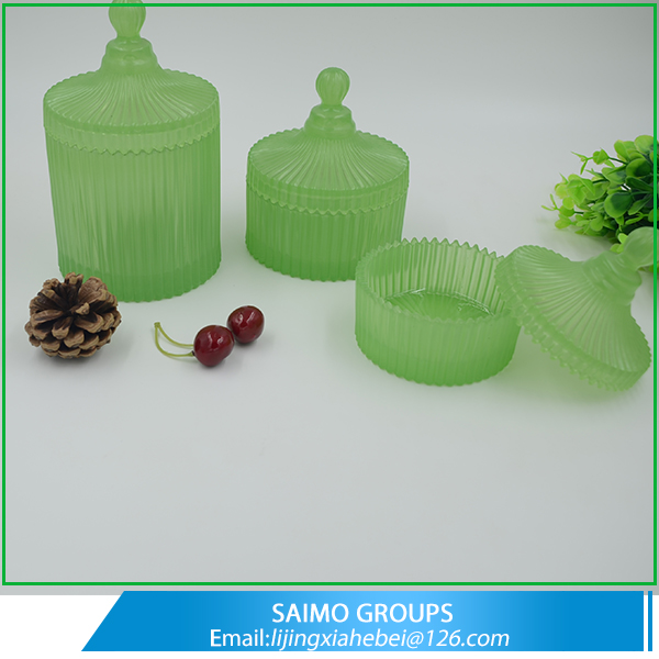 SM-3010-0 Bling crystal candle glass jar with lid