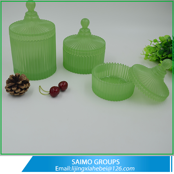 SM-3010-0 Bling crystal candle glass jar with lid