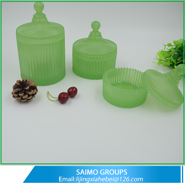 SM-3010-0 Bling crystal candle glass jar with lid