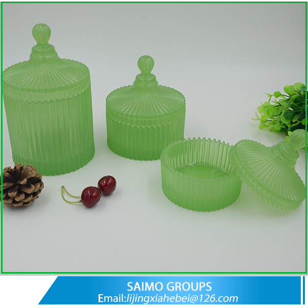 SM-3010-0 Bling crystal candle glass jar with lid