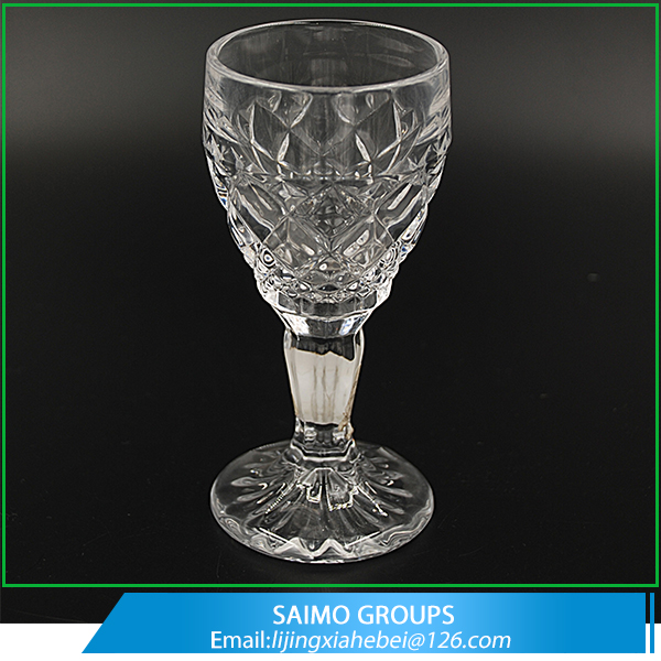 Hand Pressed Engraved Crystal Wedding Champagne Cup