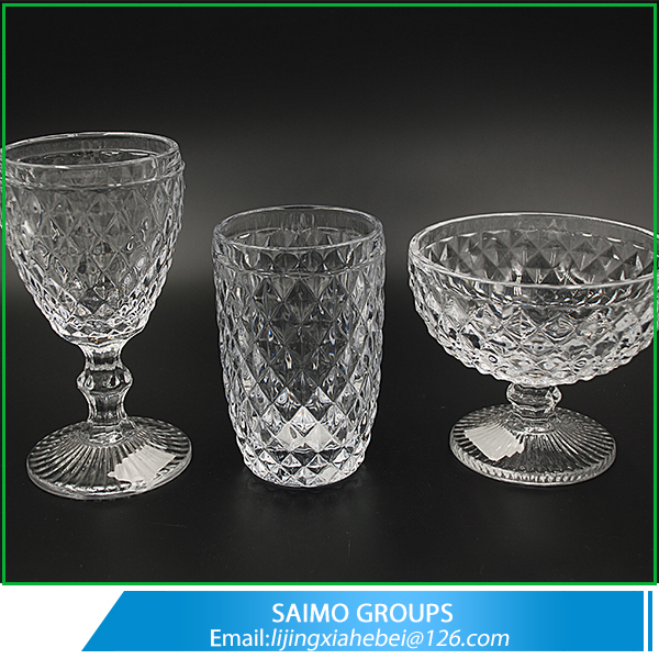 Belmont Pineapple Emboss CrystalClear Champagne Glass Cup Glasses