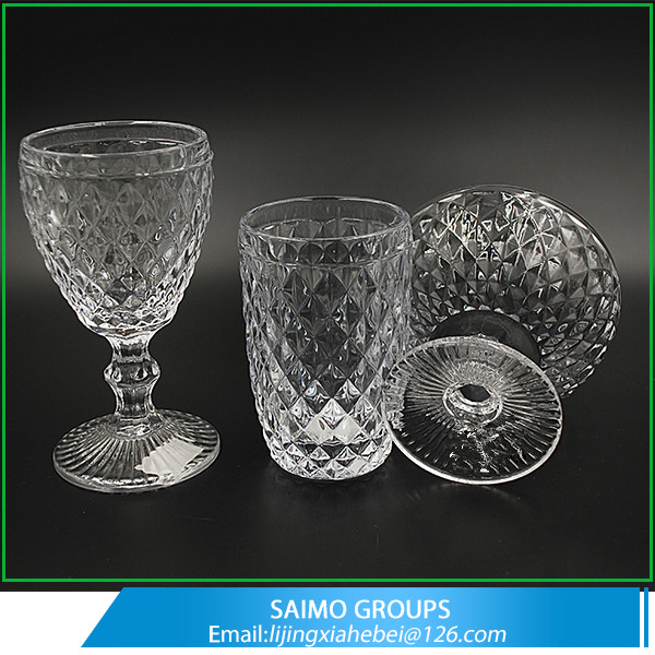 Belmont Pineapple Emboss CrystalClear Champagne Glass Cup Glasses
