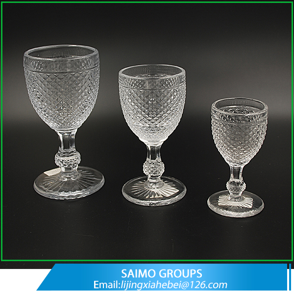 Bulk Pineapple Colored Crystal Wine Glass/Drinking Glass Goblet
