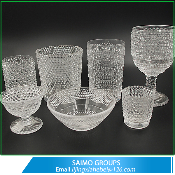 Beaded Series Glassware Set Drinkware Type Glass cup
