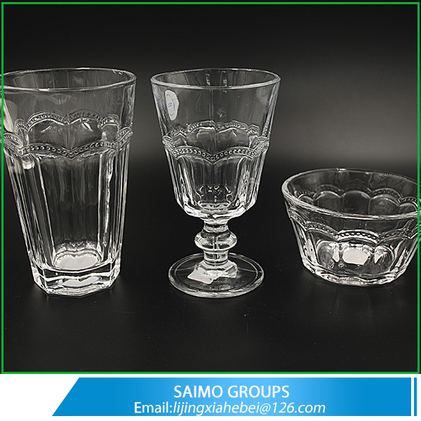 Kitchen Set Wholesale Clear Drinking Crystal Glasses DOF Tumbler/Goblet