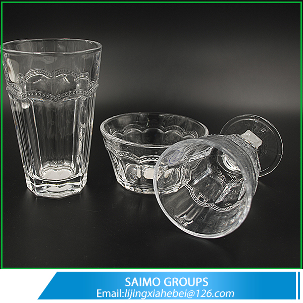 Kitchen Set Wholesale Clear Drinking Crystal Glasses DOF Tumbler/Goblet