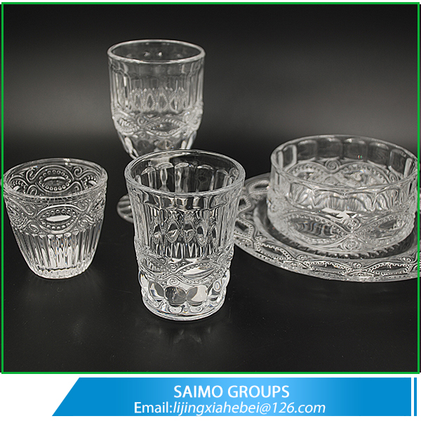 Competely set  Eco-friendly Drinkware Clear Drinking Glass Set