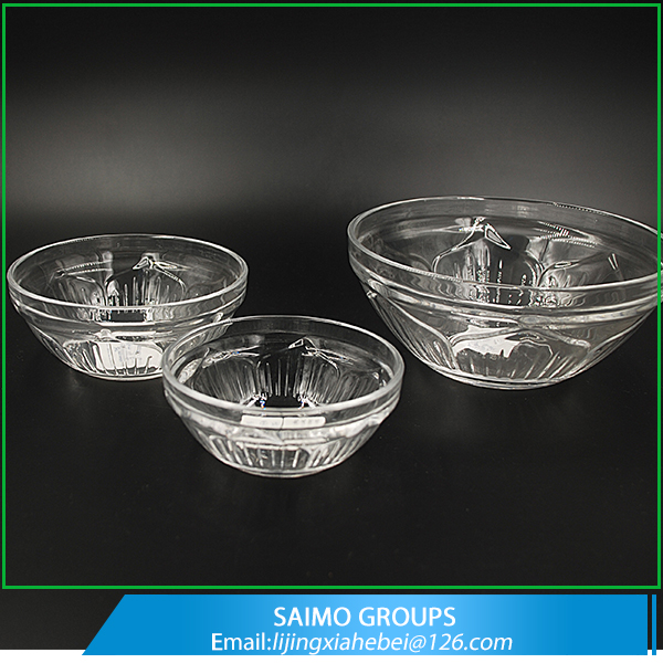 Decorative Glass Candy Bowl Salad Fruit Bowl Set