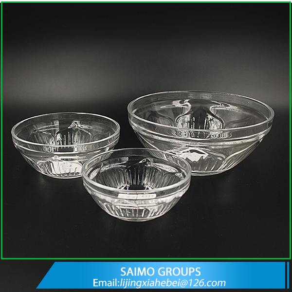 Decorative Glass Candy Bowl Salad Fruit Bowl Set