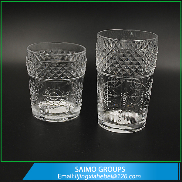 Handmade Pressed Food safety Diamond Bling Crystal Highball Glass Tumbler