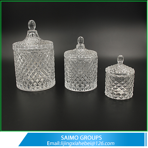 SM-8850-0 Cylinder Crystal Glass Candle jars