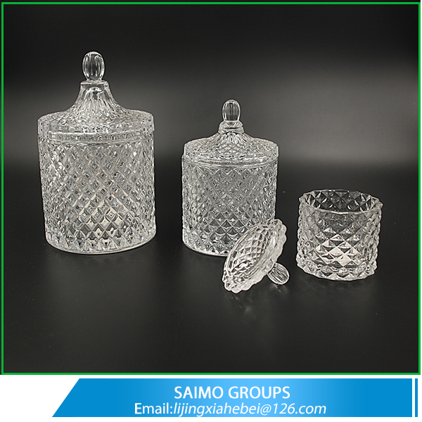 SM-8850-0 Cylinder Crystal Glass Candle jars