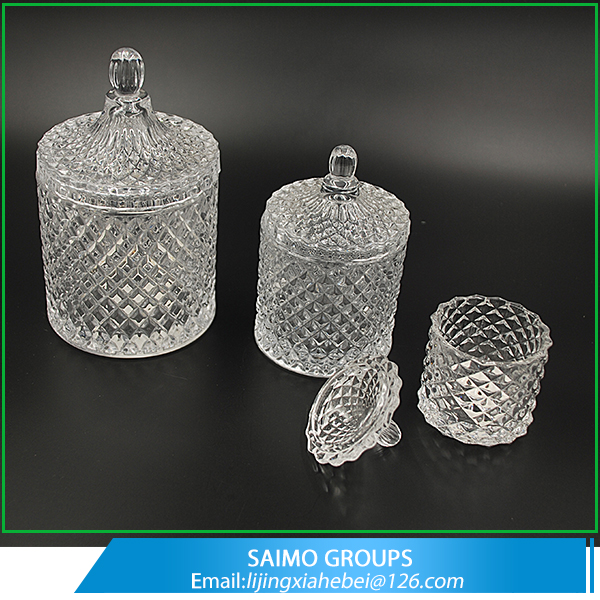 SM-8850-0 Cylinder Crystal Glass Candle jars