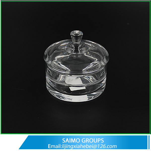 SM-11051-0 Wholesale Fancy Hand Made Glass Candy Bowl With Lid
