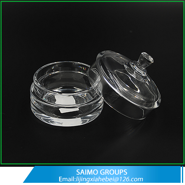 SM-11051-0 Wholesale Fancy Hand Made Glass Candy Bowl With Lid