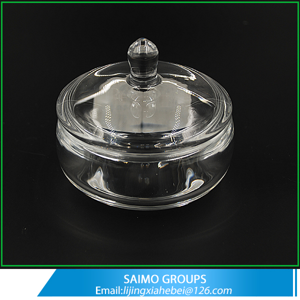 SM-12325-0 Handmade Glass Round Sweet Jar Candy Buffet Jar