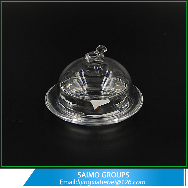 SM-8934-0 Wholesale Unique Crystal Round Glass Butter Dish