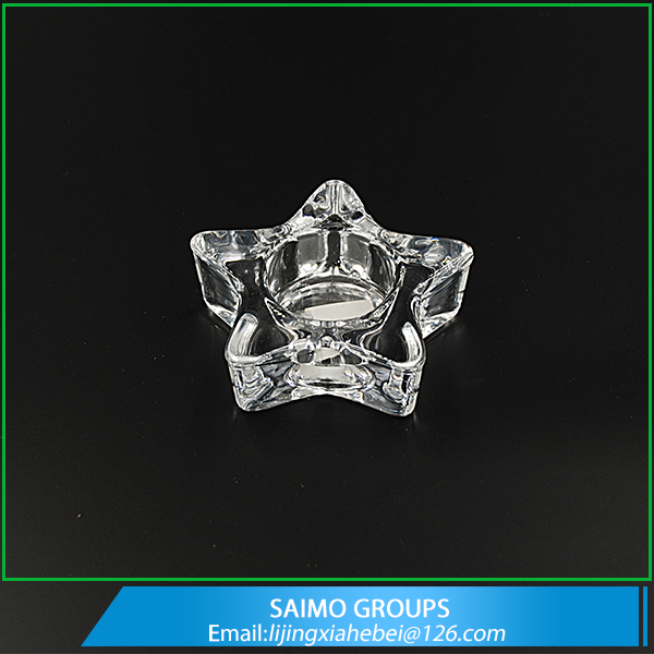 SM-6225-0 Five-Pointed Star Glass Candle Holder