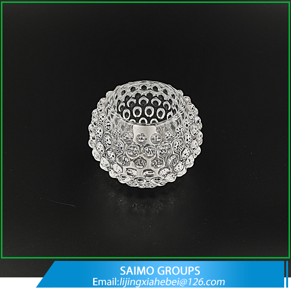 SM-8056-0 Nail Round Clear Votive Tealight Glass Candle Holder