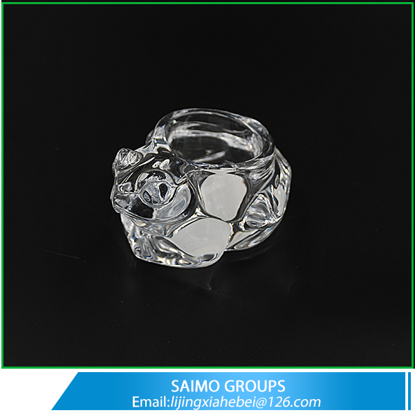 SM-1575-0 Stylish Design Glass Ornament Frog Tealight Candle Holder