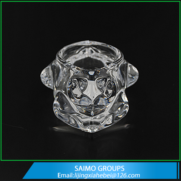SM-1575-0 Stylish Design Glass Ornament Frog Tealight Candle Holder