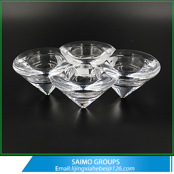 SM-1301-0 Wholesale Glass Taper  Candle Holders For Wedding Decoration