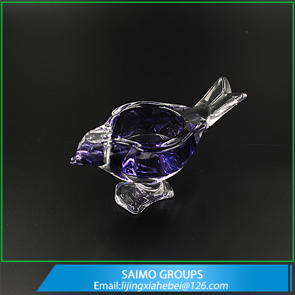 SM-1317-0 Bird Shape Decorative Tealight Votive Clear GlassCandle Holder