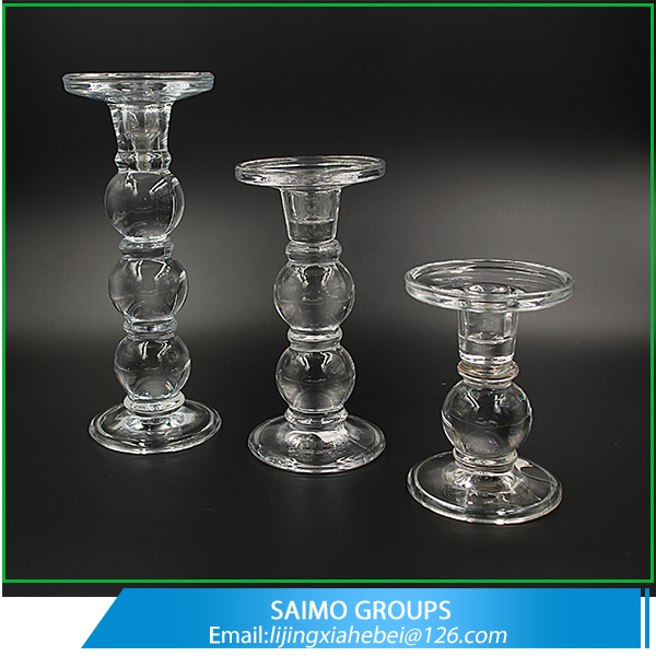 SM-1349-0 3 Pcs of set Cheap Tall Wholesale Glass Candle Holder