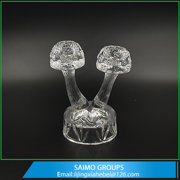 SM-1384-0 3 Arm Mushroom Shape Long Stemmed Candle Holder