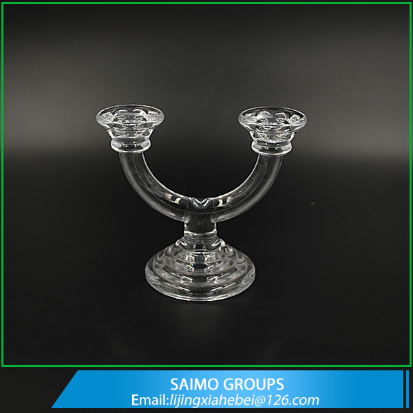 SM-1930-0 3 Holes Crystal Unity Candle Holder In The Shape Of Tree Branch