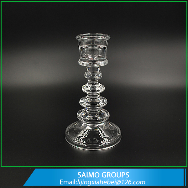 SM-10285-0 Customized Long-stemmed Handmade Glass Candlestand Candel Holders